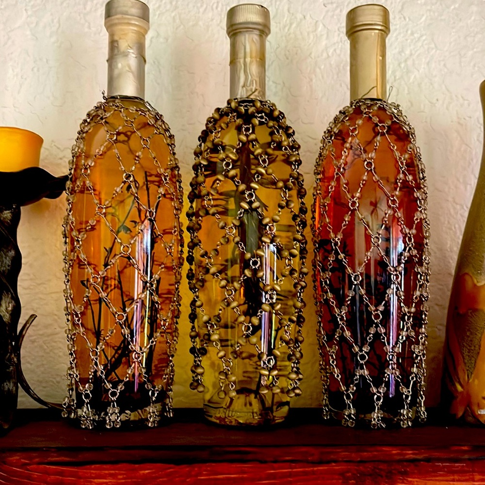 Decorative kitchen bottles